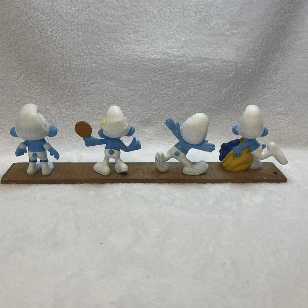 Lot of 4 Smurfs‎ Figures - McDonalds Happy Meal Kids Toys - 2011 & 2013 Peyo